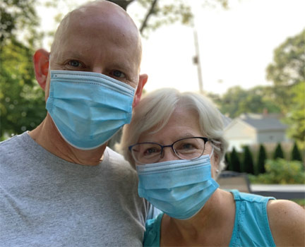 Co-Founders wearing masks